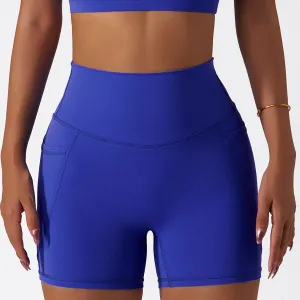 Summer ice silk nude sports shorts quick-drying tight yoga pants