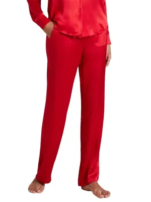 Toi Mon Amour Silk Pants - Rouge Passion