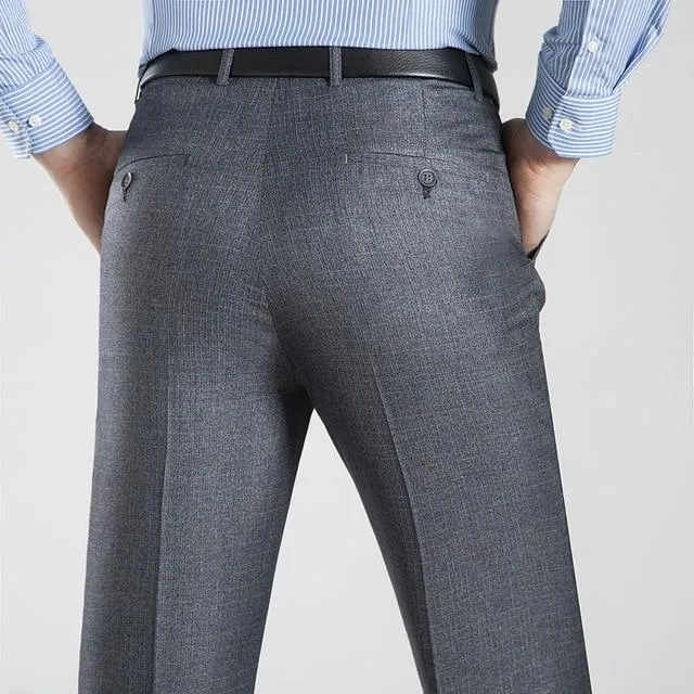 West Louis Business Thin Elegant Silk Trousers