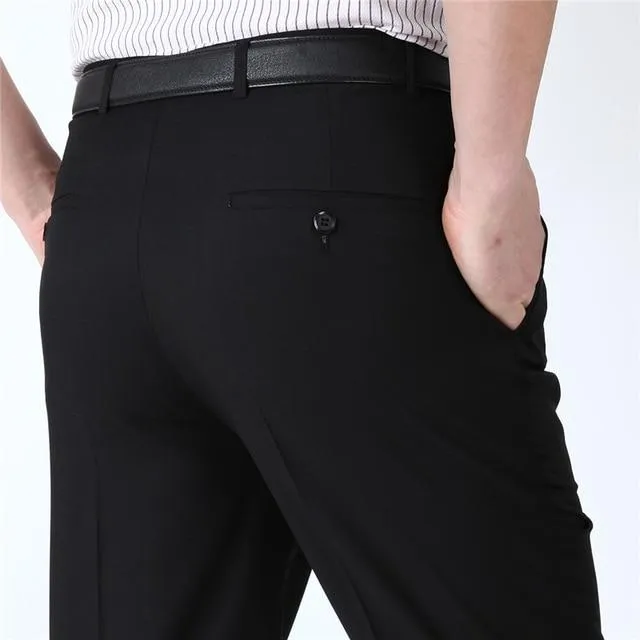 West Louis Business Thin Elegant Silk Trousers