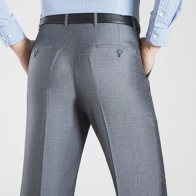 West Louis Business Thin Elegant Silk Trousers
