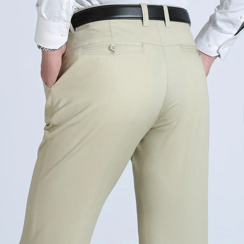 West Louis Men Classic Loose Business Elegant Trousers