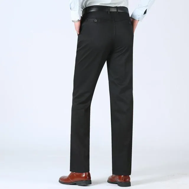 West Louis Men Classic Loose Business Elegant Trousers