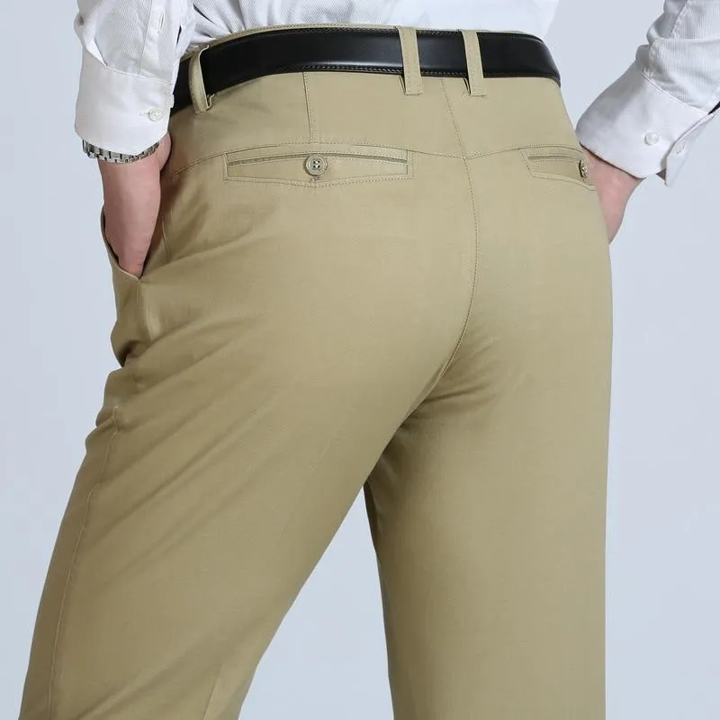 West Louis Men Classic Loose Business Elegant Trousers