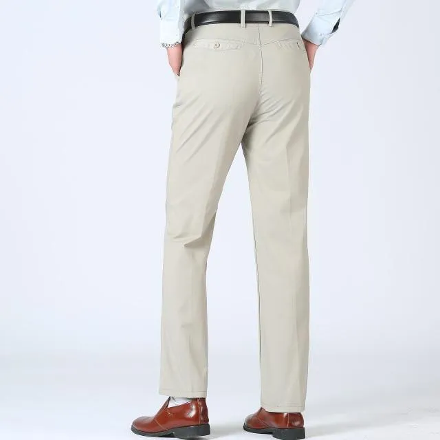 West Louis Men Classic Loose Business Elegant Trousers