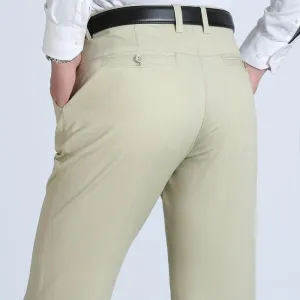 West Louis Men Classic Loose Business Elegant Trousers