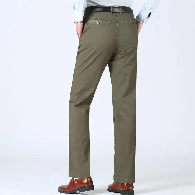 West Louis Men Classic Loose Business Elegant Trousers