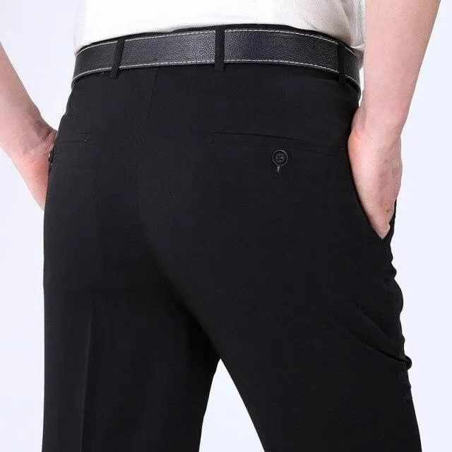 West Louis Men Silk Elegant Business Pants