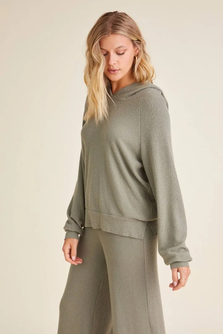 Wild Thyme Cozy Rib Hoodie Sweatshirt