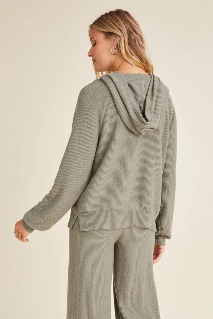 Wild Thyme Cozy Rib Hoodie Sweatshirt