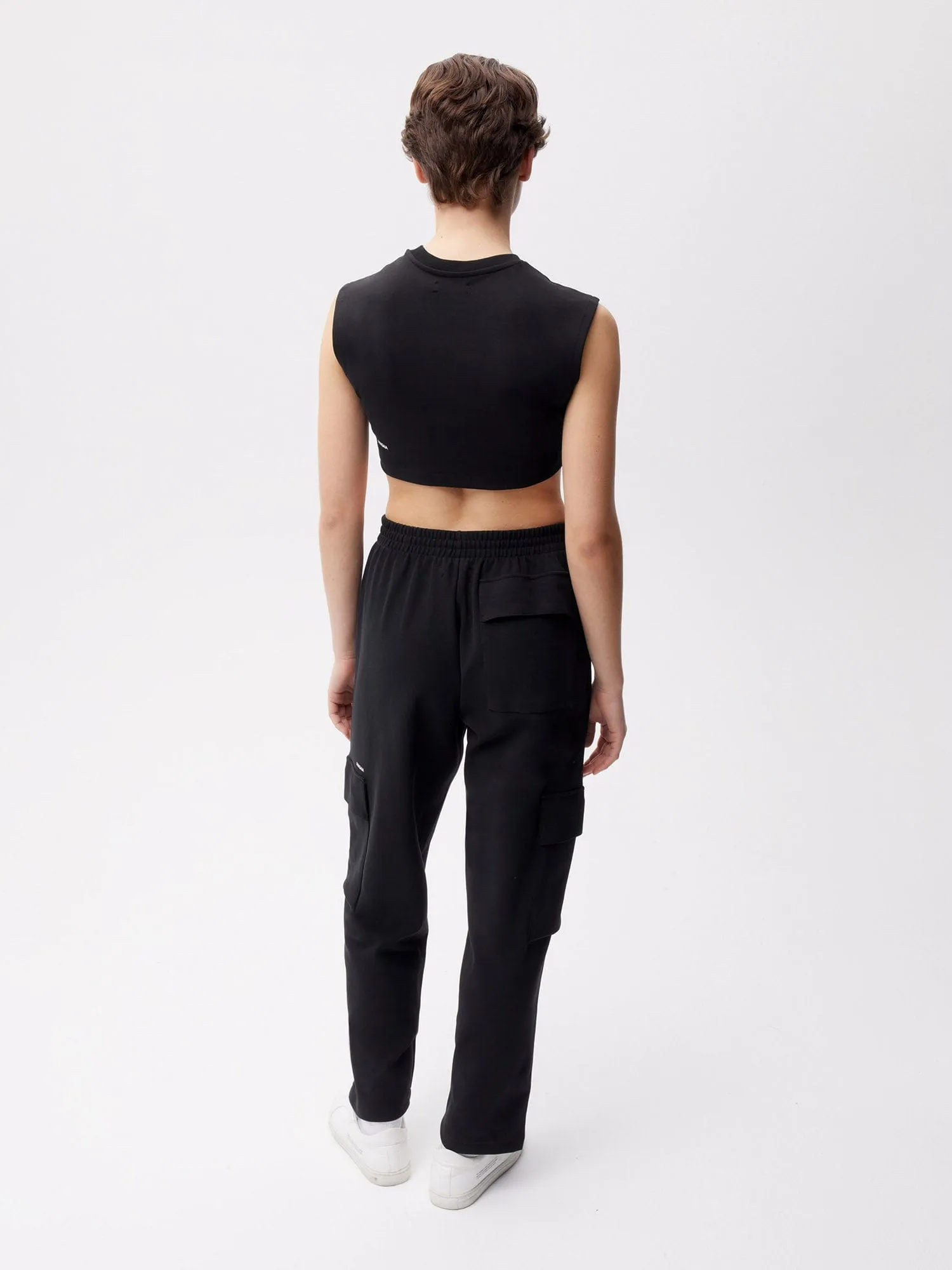 Womens Double Jersey Cargo Track Pantsblack